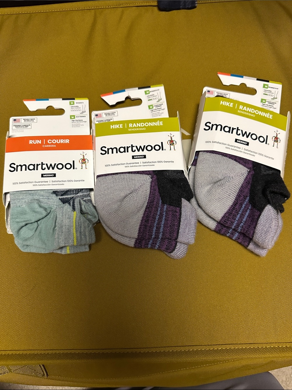 Smartwool Women's Low Ankle Socks - Light Green, Light Gray & Purple